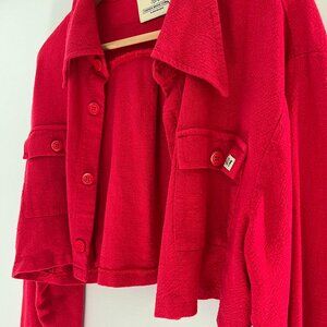 Fashion Brand Company Penelope Gazin Red Cropped Jacket